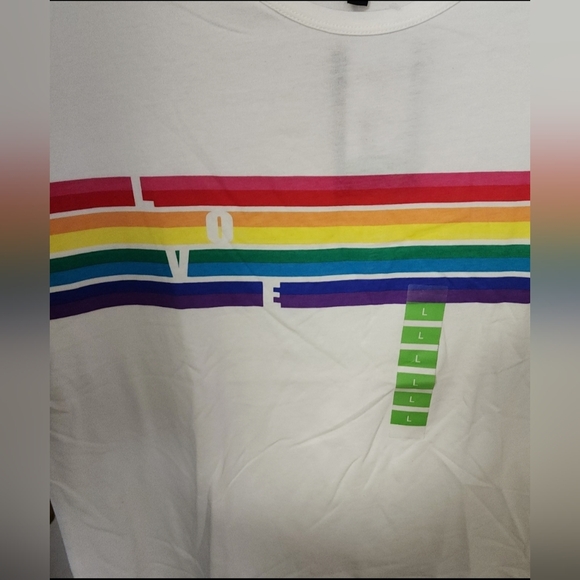 LGBTQ Feeling Proud White Rainbow Womens Pride T- Shirt, Pride Month - Picture 3 of 5